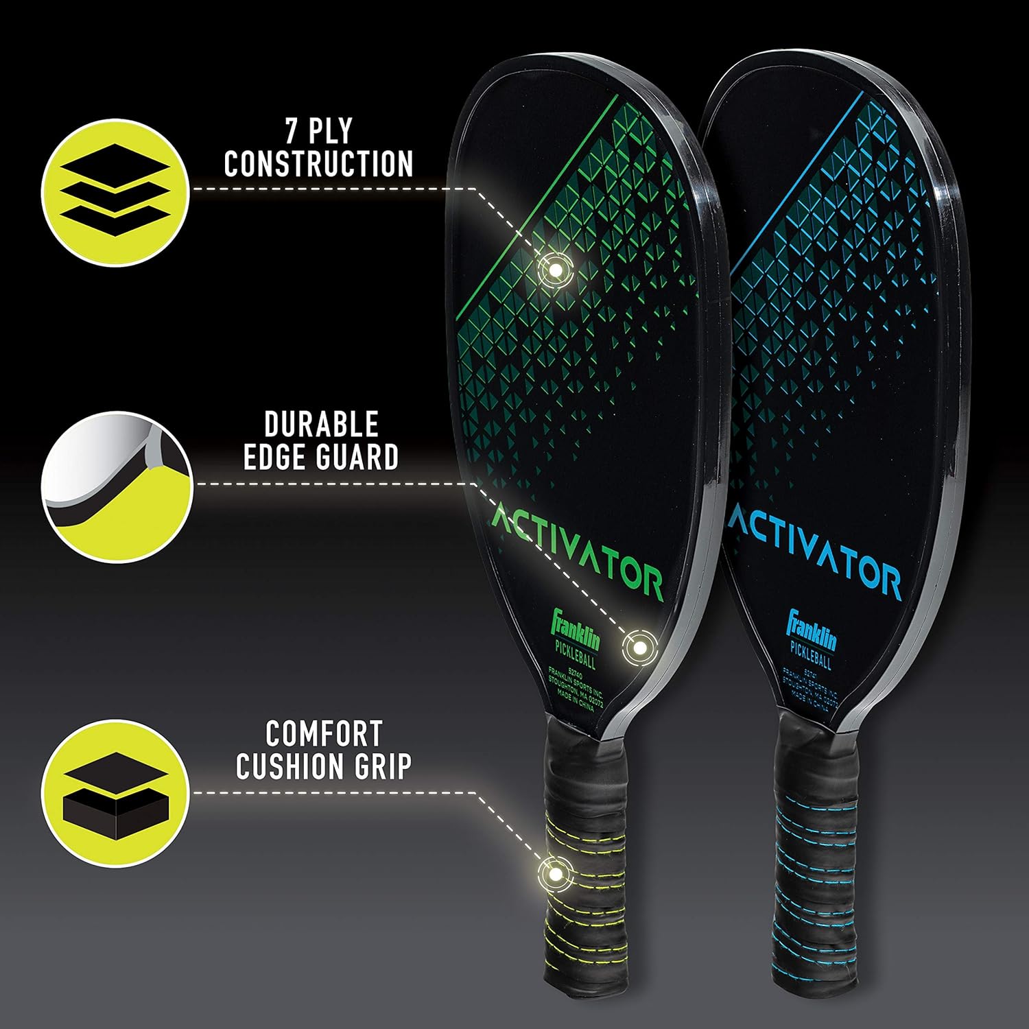 Franklin Sports Pickleball Paddle and Ball Set - Wooden - Activator - 2 Player - USAPA Approved : Sports & Outdoors
