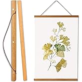 WITCOLOR Magnetic Poster Hanger Frame, Teak Magnet Poster Frame 12x16 12x18 12x36 for Paintings, Photos, Maps, Scrolls, Picture, Canvas Works and Art Prints