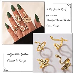 Frodete Snake Stackable Rings for Women Snake