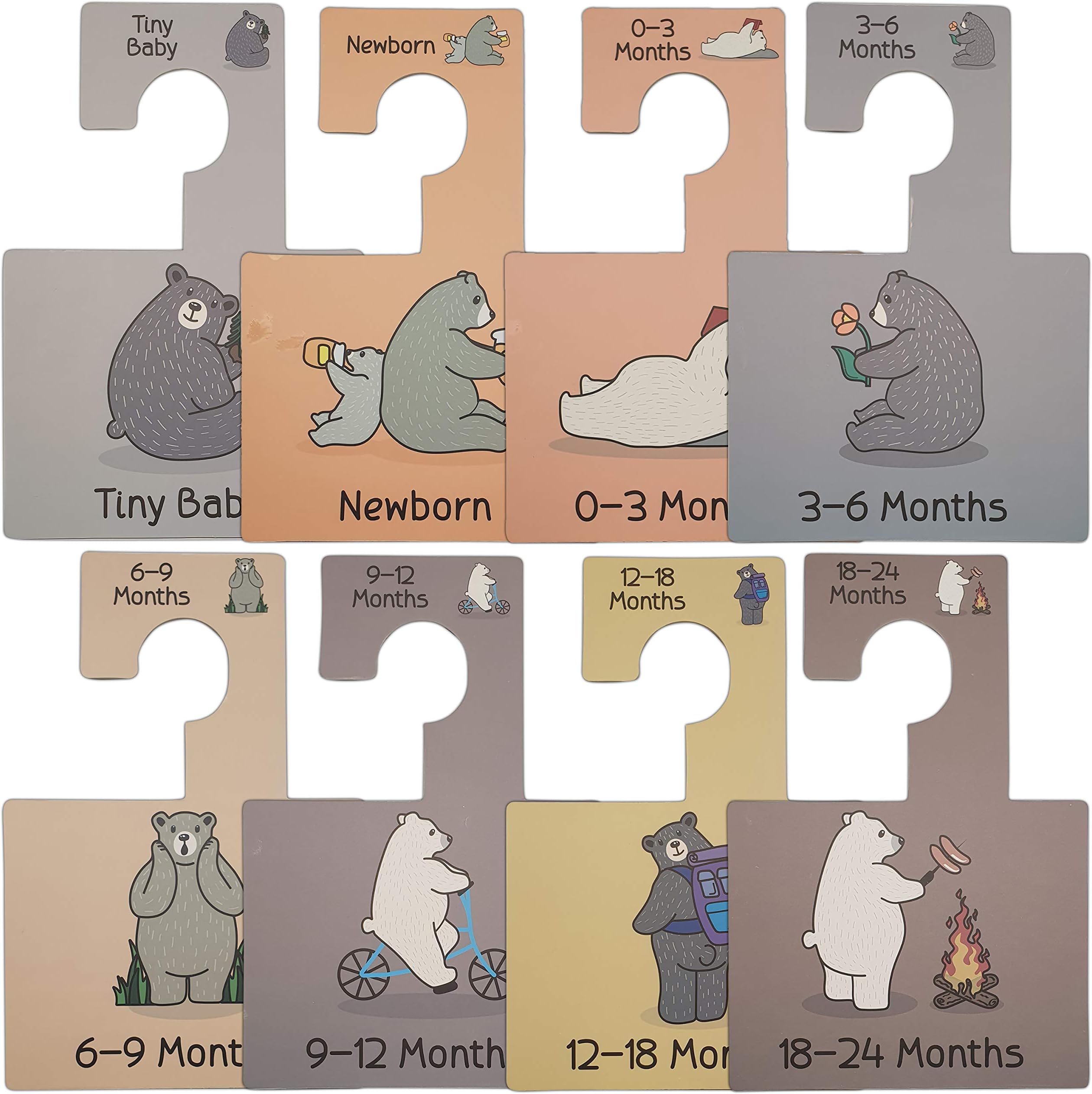 Baby Closet Dividers - Woodland Animals | Baby Clothes Organizers | Pack of 7 Hangers