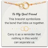 STORYJEWELLERY Friend Birthday Valentines Day Gifts for Women, Friend Bracelet in 925 Sterling Silver, Bestie Bracelets, Friendship Gifts for Women, BFF Gift, Friendship Jewelry, Interlocking Bracelet