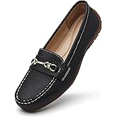 KORDAL Women's Comfortable & Lightweight Leather Loafers Slip-Ons Driving Mocs Walking Shoes Cute Business Casual Dress Shoes Work Flats for Women