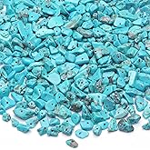Turquoise Loose Gemstone Beads,5-8mm Natural Irregular Chips with Drilled Hole for Jewelry Making Supplies,DIY Bracelet Necklace,400pcs (2 Strands)
