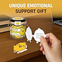 DEARMINE 60 Positive Chick Cards Jar, Affirmation