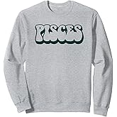 Pisces Zodiac Retro Horoscope Sign Sweatshirt
