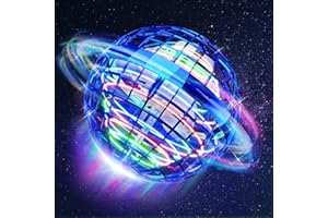 TOMZON Flying Orb Ball, Cool Toys for Boys Girls, Hover Ball Boomerang Fidget Spinner, Drone for Kids with Colorful Light Flying Spinner, A32 Blue