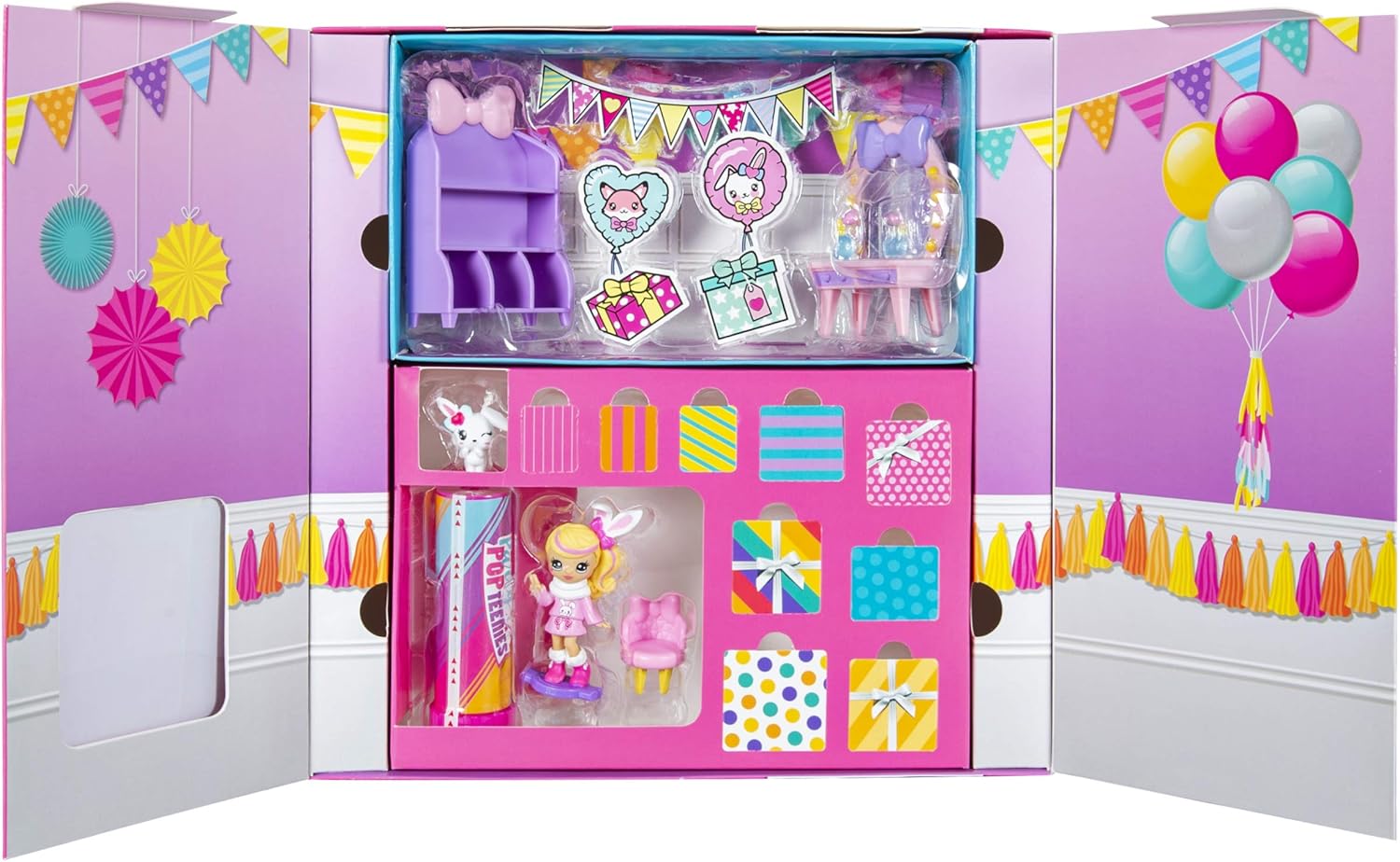 party popteenies party surprise box playset