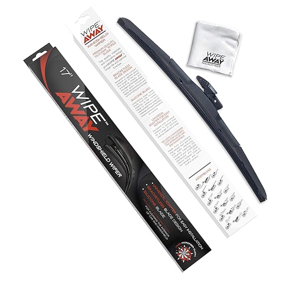Wipe Away Windshield Wiper Blade Silicone Windshield Wiper Blade 17" (Pack of 1