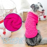 Mihachi Turtleneck Dog Jumper - Cable Knit Winter Coat with Leash Hole view 6