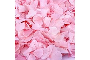 ESLIBIN Real Dried Pink Hydrangea Flower Petals - 1.06 oz Natural Preserved Flower Petals for Wedding Party Confetti, Flower Girl Baskets, Romantic Night, Proposal Decor, Gender Reveal, Handcrafts