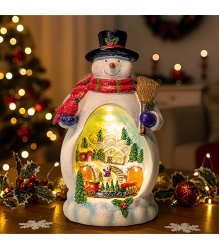リトルジャマーLIVE HOUR　Owner's Christmas Amazon.com: ZQQLITE Animated Musical Christmas Snowman Village