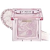 Glint Marble Highlighter (Icicle Moon, 0.08oz) - Korean Makeup. Inspired Baked for Smooth, Radiant Glow, Long-Lasting Wear. Enriched with Micro Pearl Particles