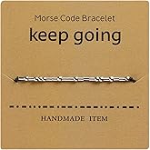 Inspirational Morse Code Beaded Bracelet with Card Adjustable Braide String Rope Wrap Bracelet for Women Men Lover Friend Handmade Christmas Thanksgiving Day Jewelry Gift