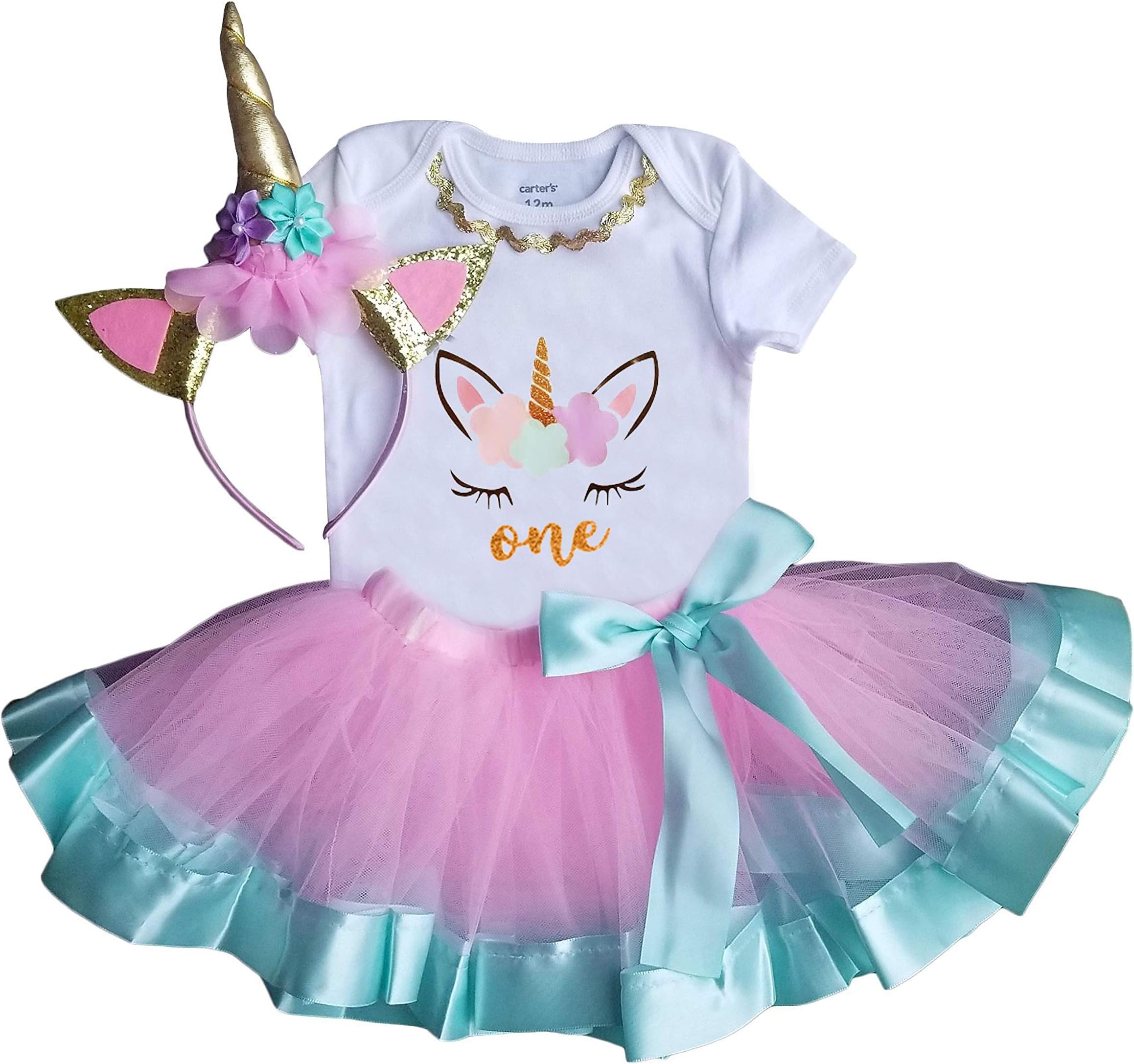 1st Birthday Outfit Baby Girl Tutu - Unicorn