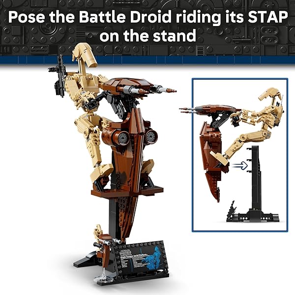 LEGO STAR WARS: THE PHANTOM MENACE BATTLE DROID WITH STAP – BUILDING & LEARNING TOY FOR BOYS & GIRLS, AGES 12+ – STAR WARS TOY & MODEL KIT – GIFT IDEA FOR BIRTHDAYS – 75428