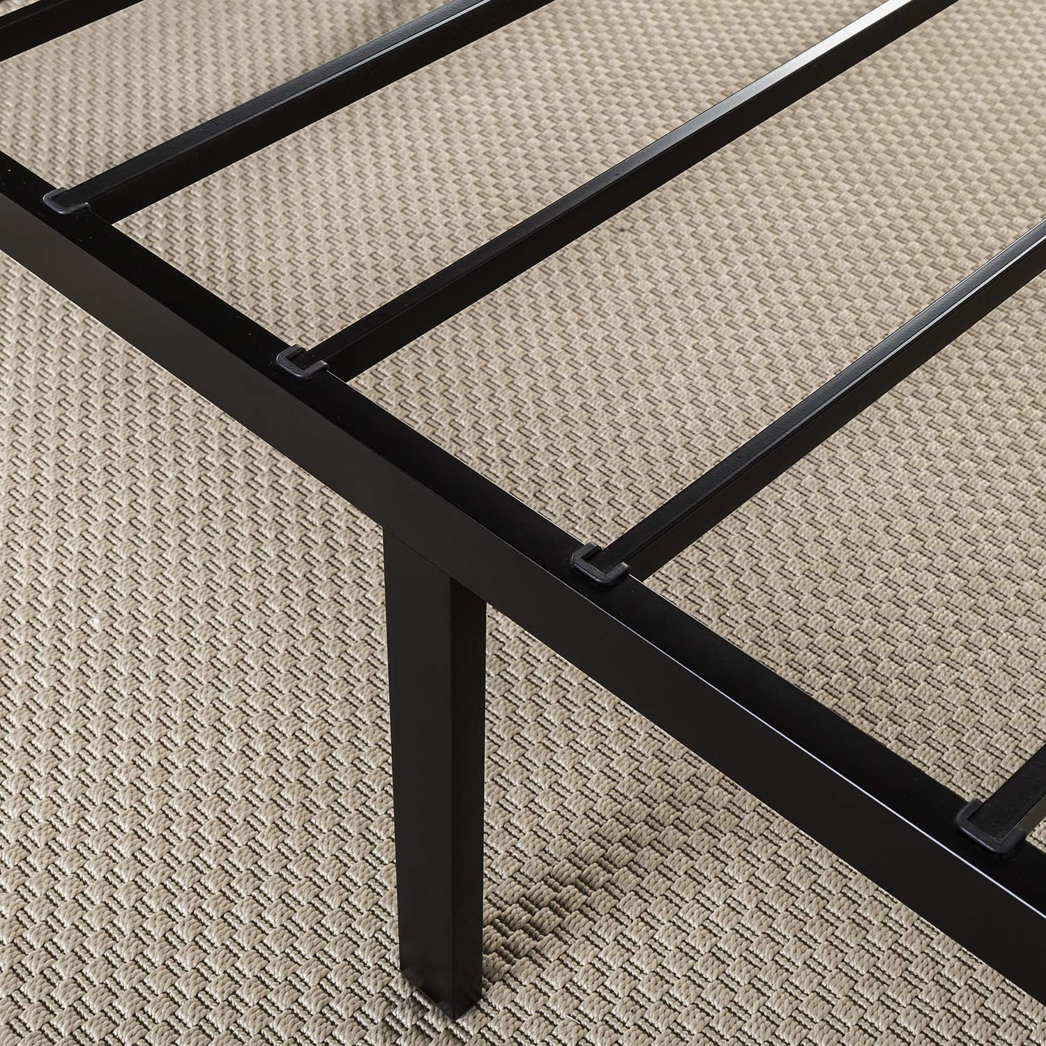 Zinus Abel 14 Inch Metal Platform Bed Frame / Mattress Foundation / No Box Spring Needed / Steel Slat Support / Easy Quick Lock Assembly, King: Furniture & Decor