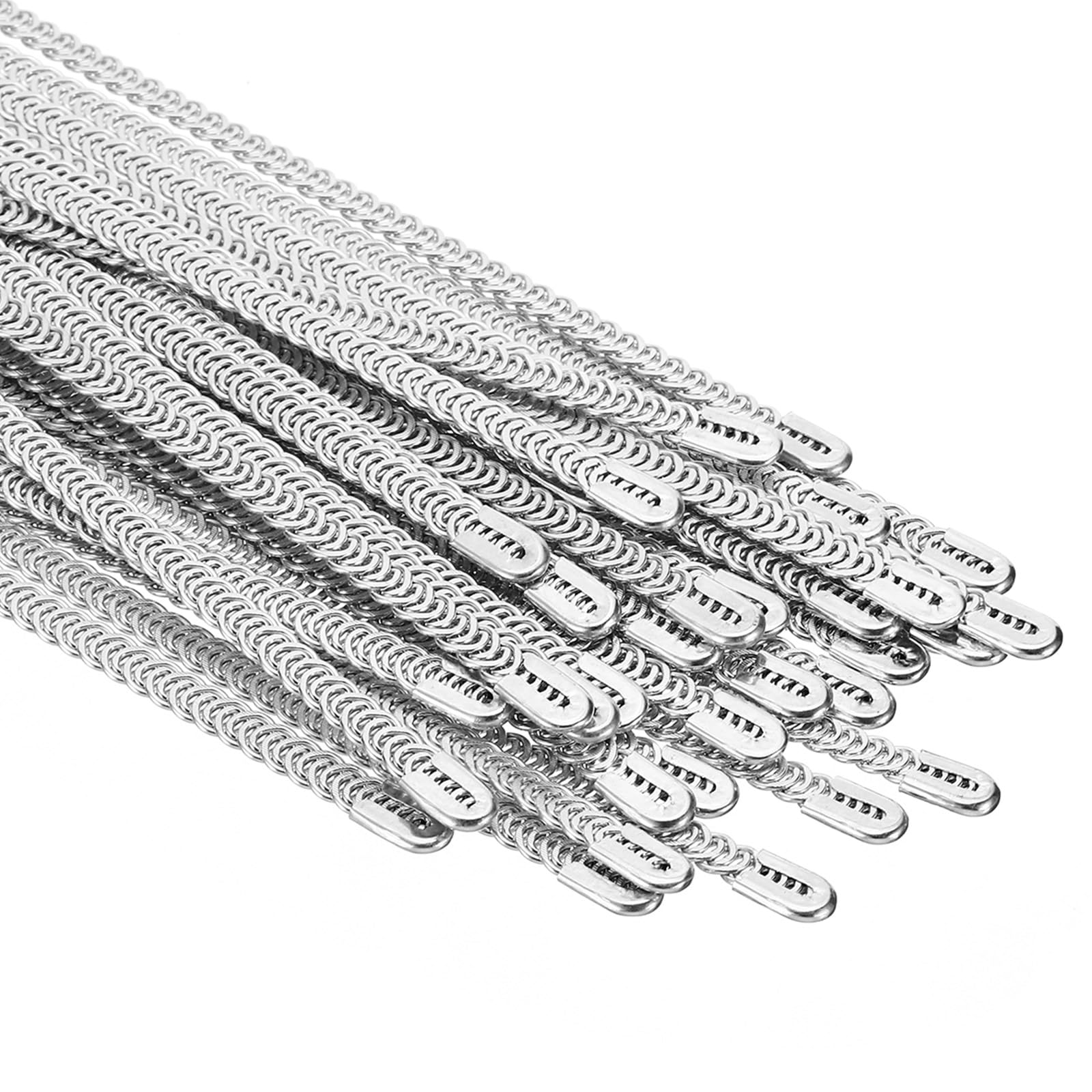 PATIKIL 6.3 Inch Spiral Steel Boning, 36 Pack 5mm Width Steel Spiral Corset Boning Stay for Sewing Corset Underwear Costumes Wedding Dress Making, Silver