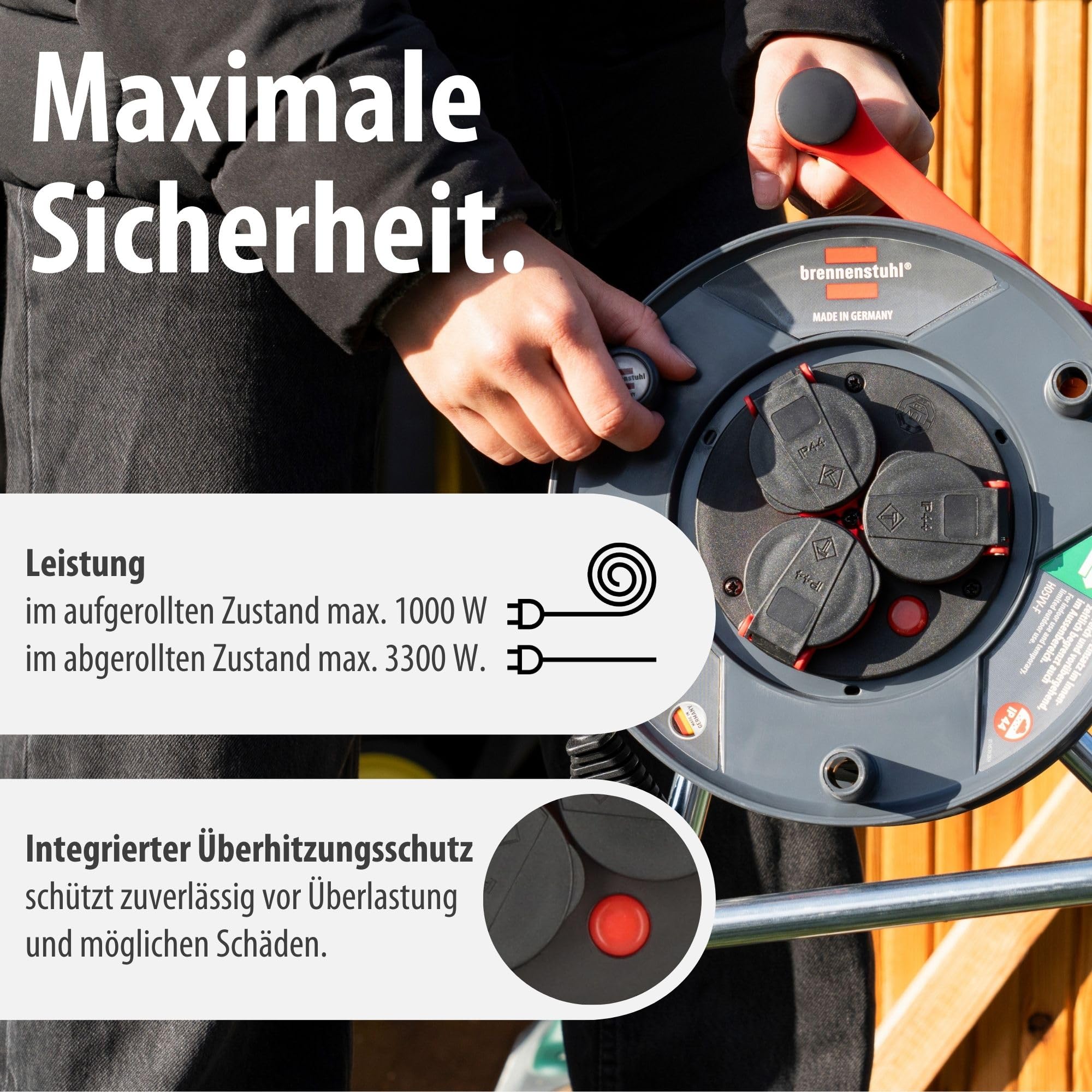 Brennenstuhl Garant V2 IP44 Kabeltrommel 25m outdoor, Kabel: H05VV-F3G1,5 6
