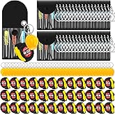 Jutom 18 Pcs Mini Construction Helmet Keychains Tape Measure Screwdriver Bulk Valentine's Day Gifts for Men Adult Tool Party Gifts