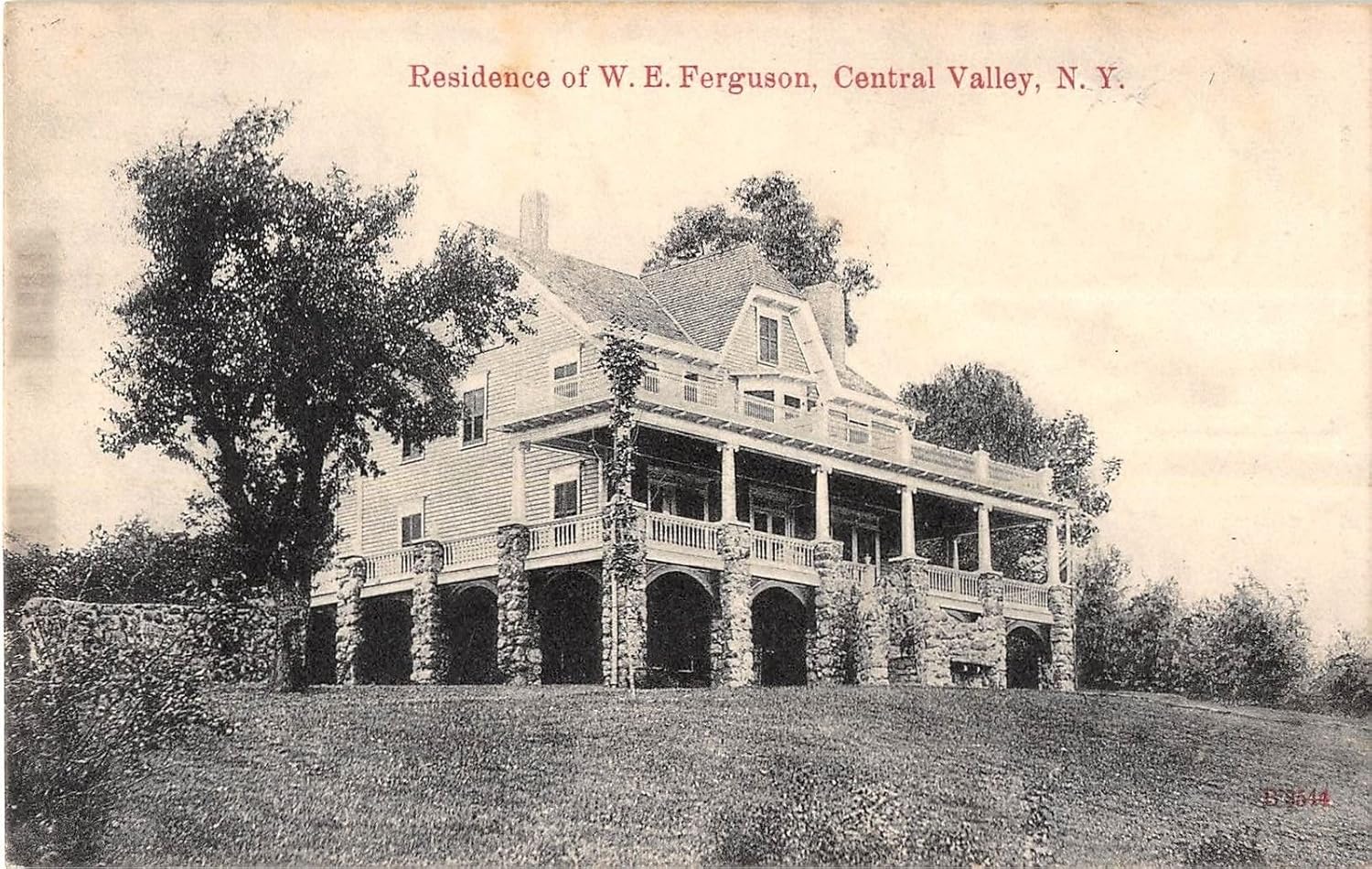 Central Valley New York Residence Of W.E. Ferguson Antique Postcard
