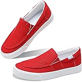 Obtaom Slip On Shoes Canvas Slip On Sneakers Comfy Arch Support Loafers Casual Canvas Fashion Sneaker