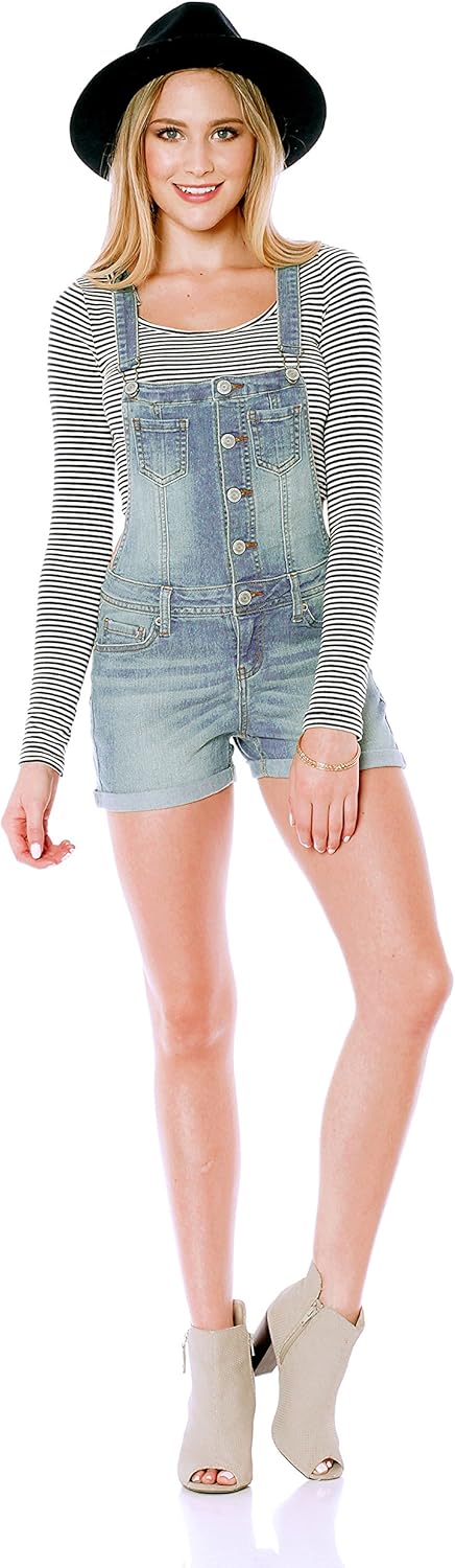 acid wash overall shorts