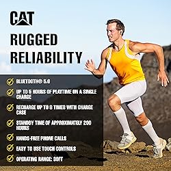 CAT Bluetooth Noise Canceling Ear Buds - Rugged