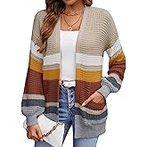 HELYO Women's Cardigan Sweater Casual Lightweight Fall Winter Open Front Soft Knit Cardigans Sweaters with Pockets 883