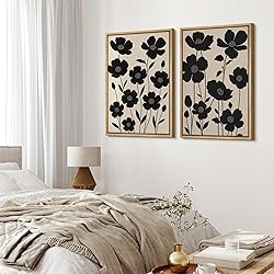 MUDECOR Framed Canvas Print Wall Art Set Silhouette