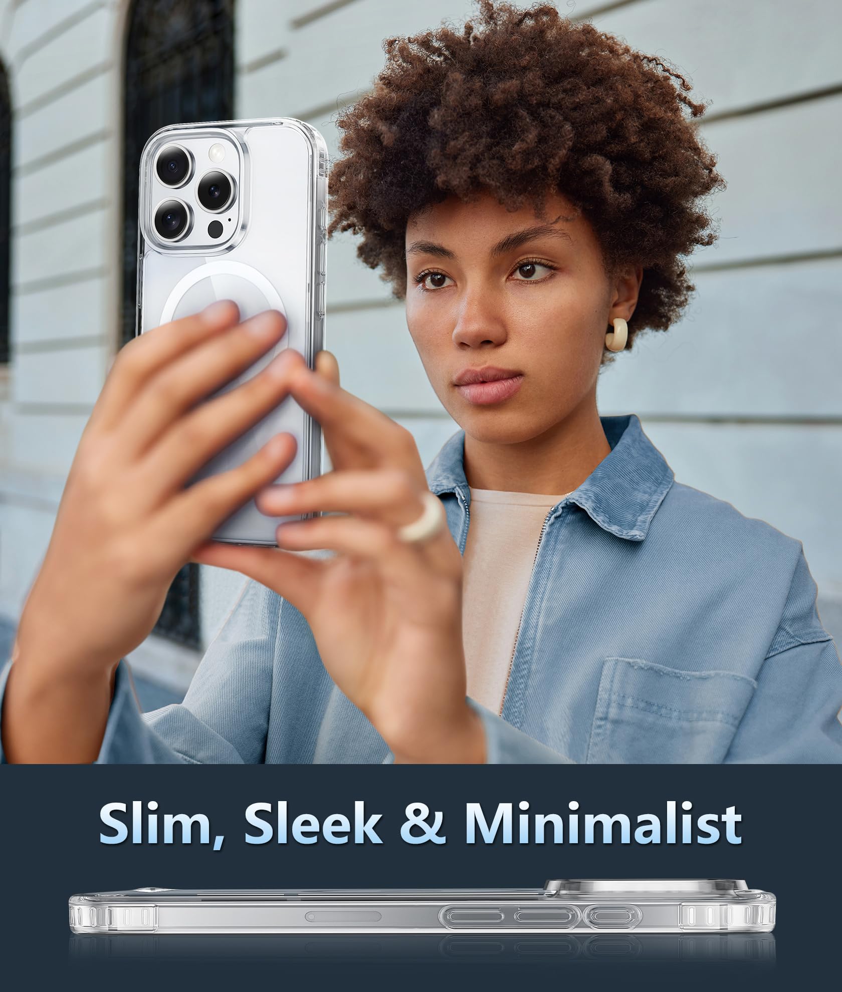 FNTCASE for iPhone 16 Pro Case: iPhone 16 Pro Phone Clear Case Magnetic Military Grade Drop Protection Anti Yellowing Cell Phone Cover - Rugged Shockproof Protective Bumper Transparent Cases(Clear)