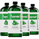 Natures-Star Peppermint Essential Oil, 4 Pack 16oz Each, 64oz Bulk, Therapeutic Grade Peppermint Essential Oil for Aromatherapy, Soap Making, Candles, Diffuser