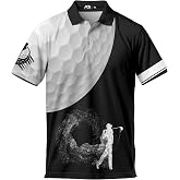 Funny Golf Shirts for Men, Hawaiian Polo Shirts for Men Unisex Casual Shirt Mens Polo Shirts Short Sleeve