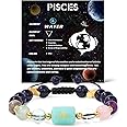 GolbalJew Zodiac Bracelets for Women 12 Constellations Healing Crystal Stone Beads Bracelet Birthday Zodiac Gifts Horoscope Spiritual Bracelet