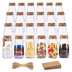 SUPERLELE 24pcs 3.4oz Small Glass Jars with