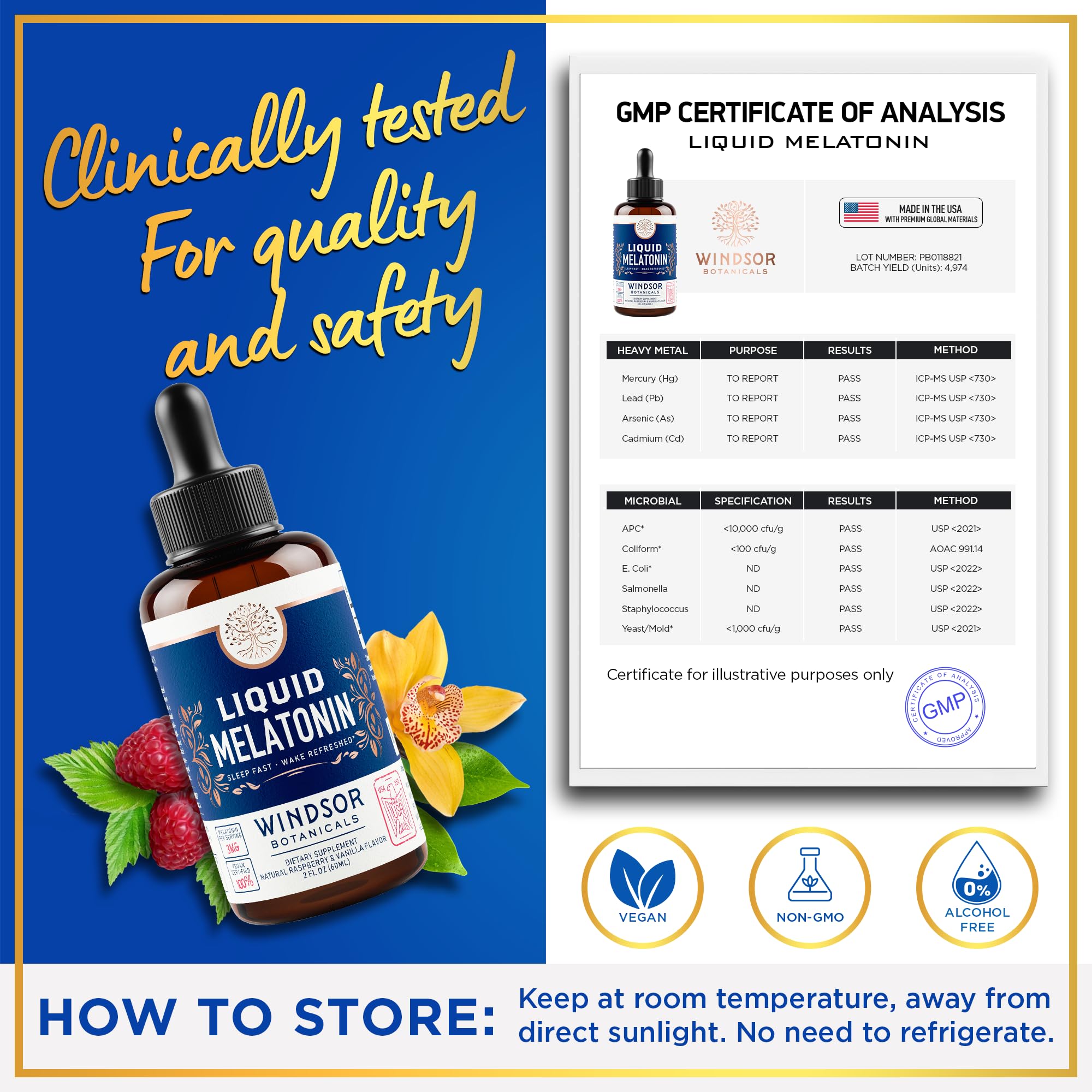 Liquid Melatonin for Adults and Kids 6 Years Up - 3mg Melatonin Drops Extra Strength Liquid Sleep Aid - Fast Absorbtion, Raspberry Vanilla Flavor Melatonina - 2oz, 2-Month Supply, Made in USA