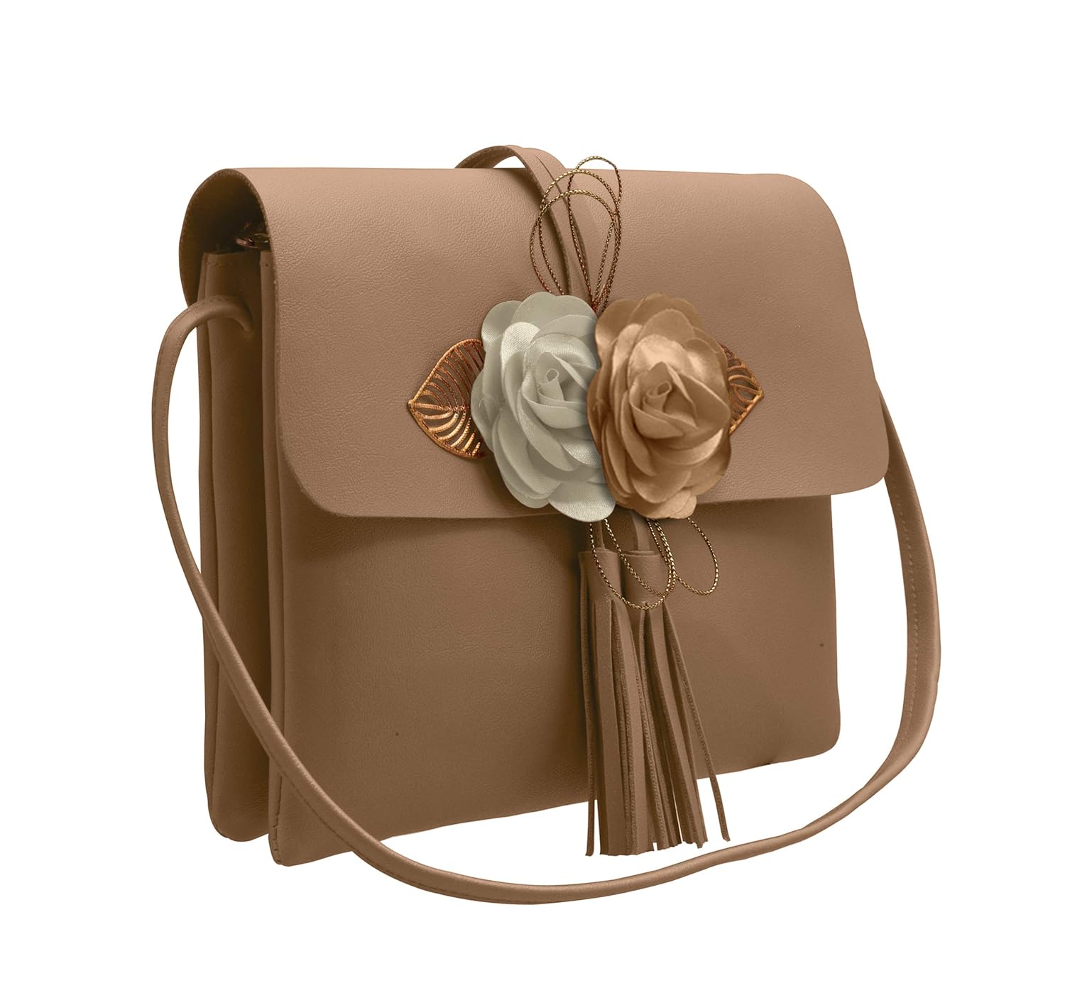 tap fashion fancy stylish party wear women's sling bag with 3d rose flower
