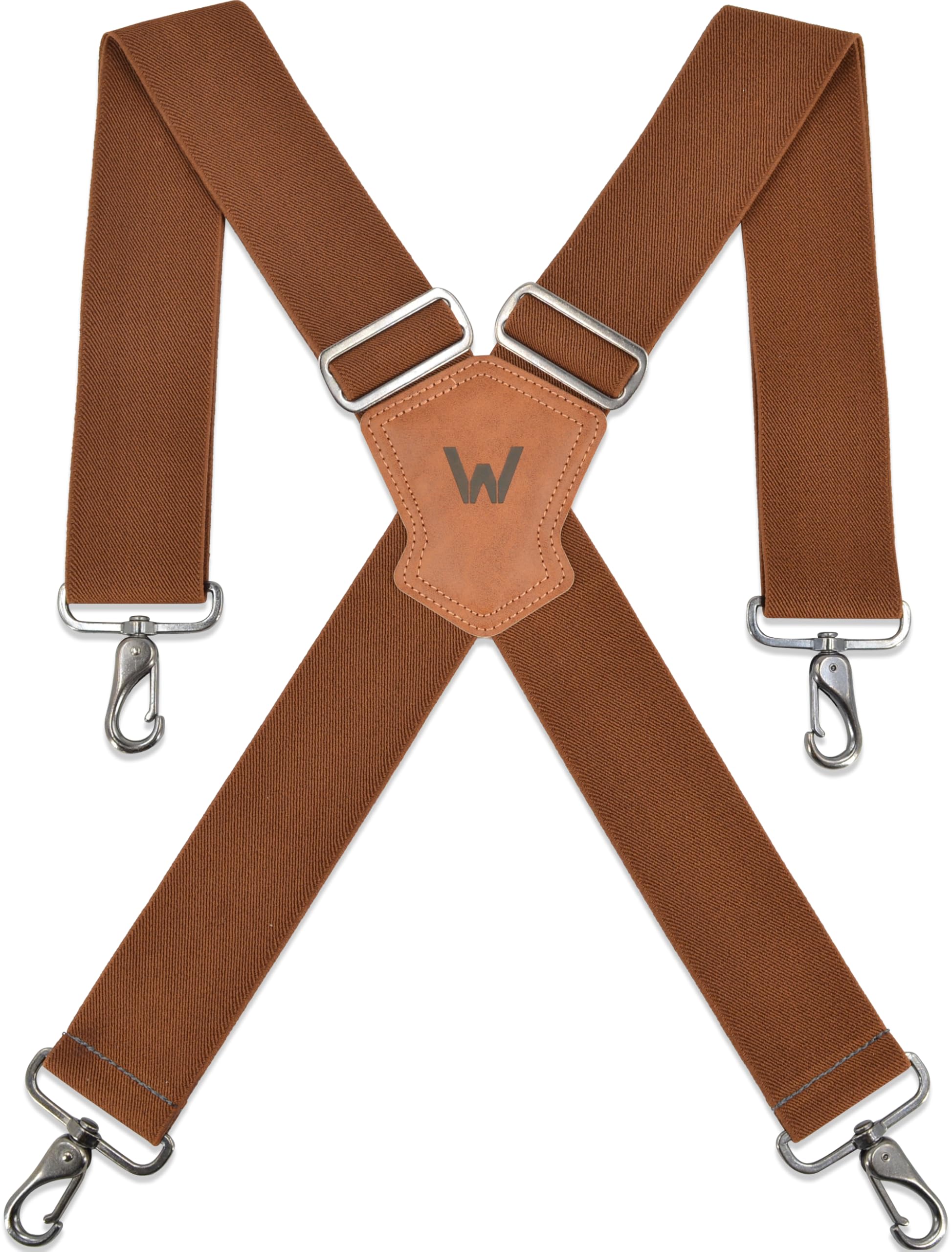 WELKINLAND Heavy-Duty 2Inch-Wide Full-Elastic Work Suspender For Jeans