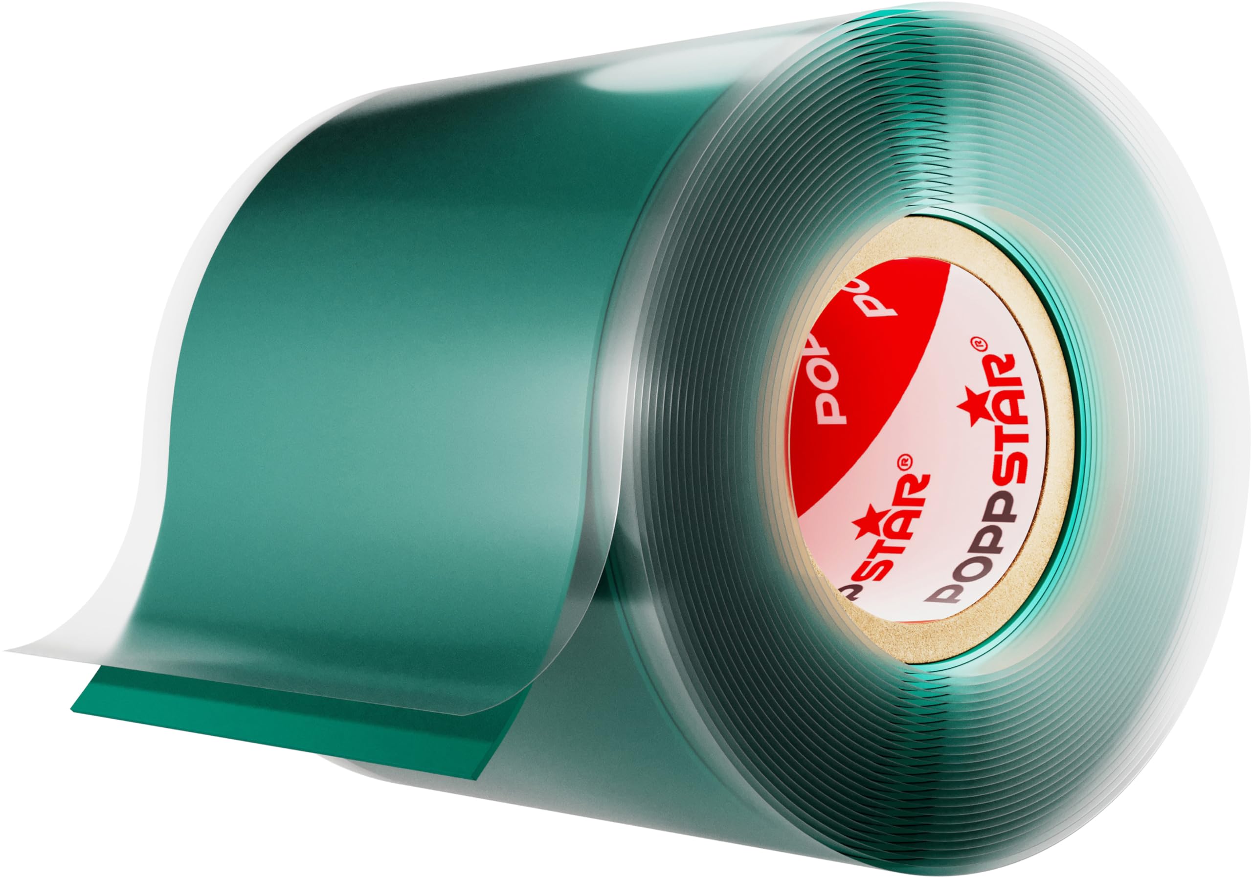 POPPSTAR Self-Fusing Silicone Band, Silicone Tape, 3m x 50mm, Sealing & Insulating Strip (water-tight, air-tight), green, 1 Roll