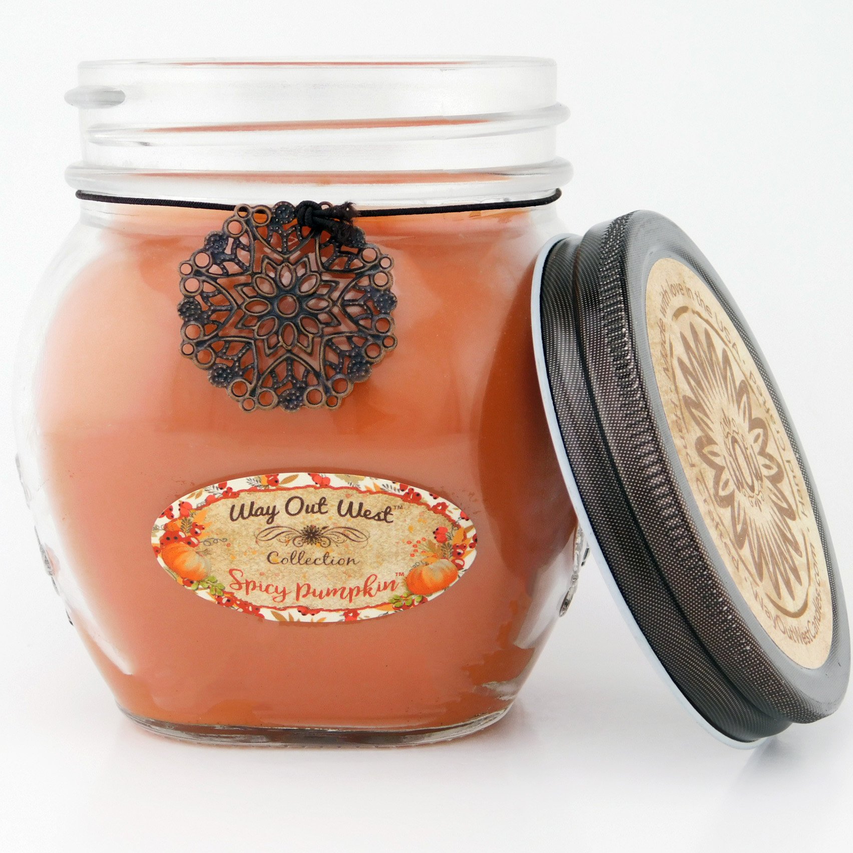 Way Out West Spicy Pumpkin Jar Candle Large 17 Ounce Fragrant