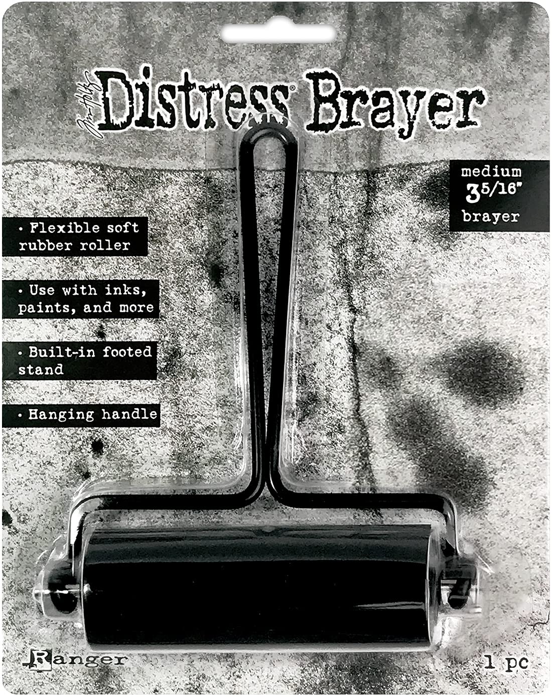 Ranger Tim Holtz-Distress Brayer-Medium, Grey, 3 5/16 inches, TDA75554