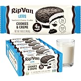 Rip Van LEOs - Cookies and Cream Sandwich Cookies - Low Sugar Snack Cookies - Low Carb Snack - Diabetic Snacks - 40 Low Sugar Cookies (10 Packs of 1.69oz)
