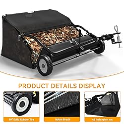 YINTATECH 48" Lawn Sweeper, Tow Behind Leaf