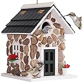 MIXUMON Bird Houses for Outside, Outdoor Bird House for Bird Families Bluebird Sparrow Finch Cardinals Hanging Birdhouse for Garden.