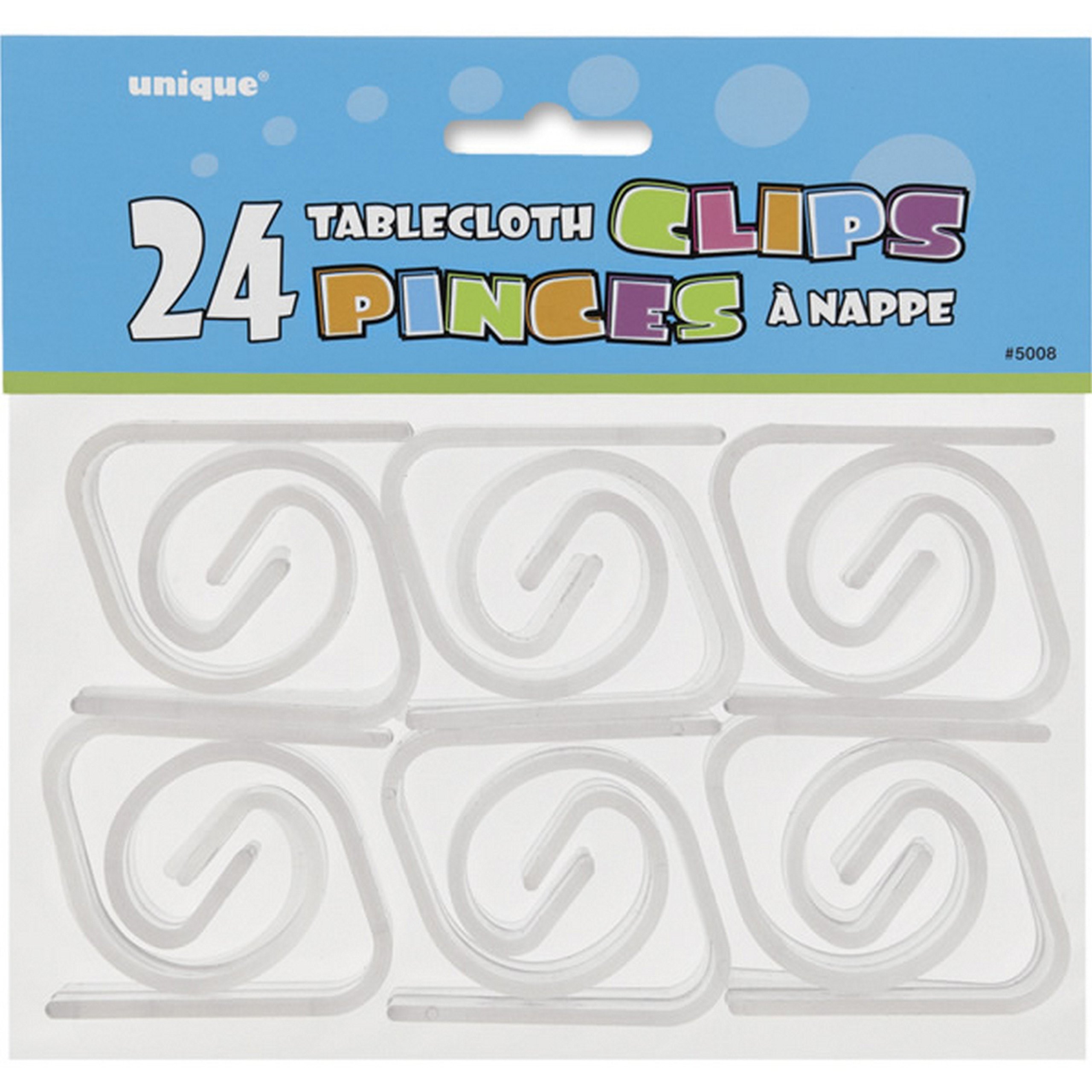Unique Party Tablecover Clips (One Size) (Clear)