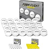 GoSports Foam Flight Practice Golf Balls - Pack of 24 Limited Flight Training Balls -Choose Between Classic White or Hi-Vis Y