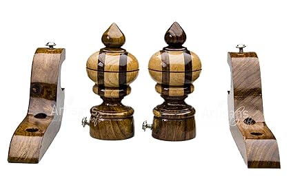 Buy Artisans Craft Curtain Rod Brackets Finials For Curtains A