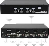 StarTech 4 Port DisplayPort KVM Switch w/ Audio USB Keyboard Video Mouse view 7