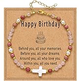 Kenailw Christian Cross Bracelet for Women, Stocking Stuffers for Women, Confirmation Baptism Easter Christmas Gift for Friends Daughter Mom Sister in Christ on Birthday