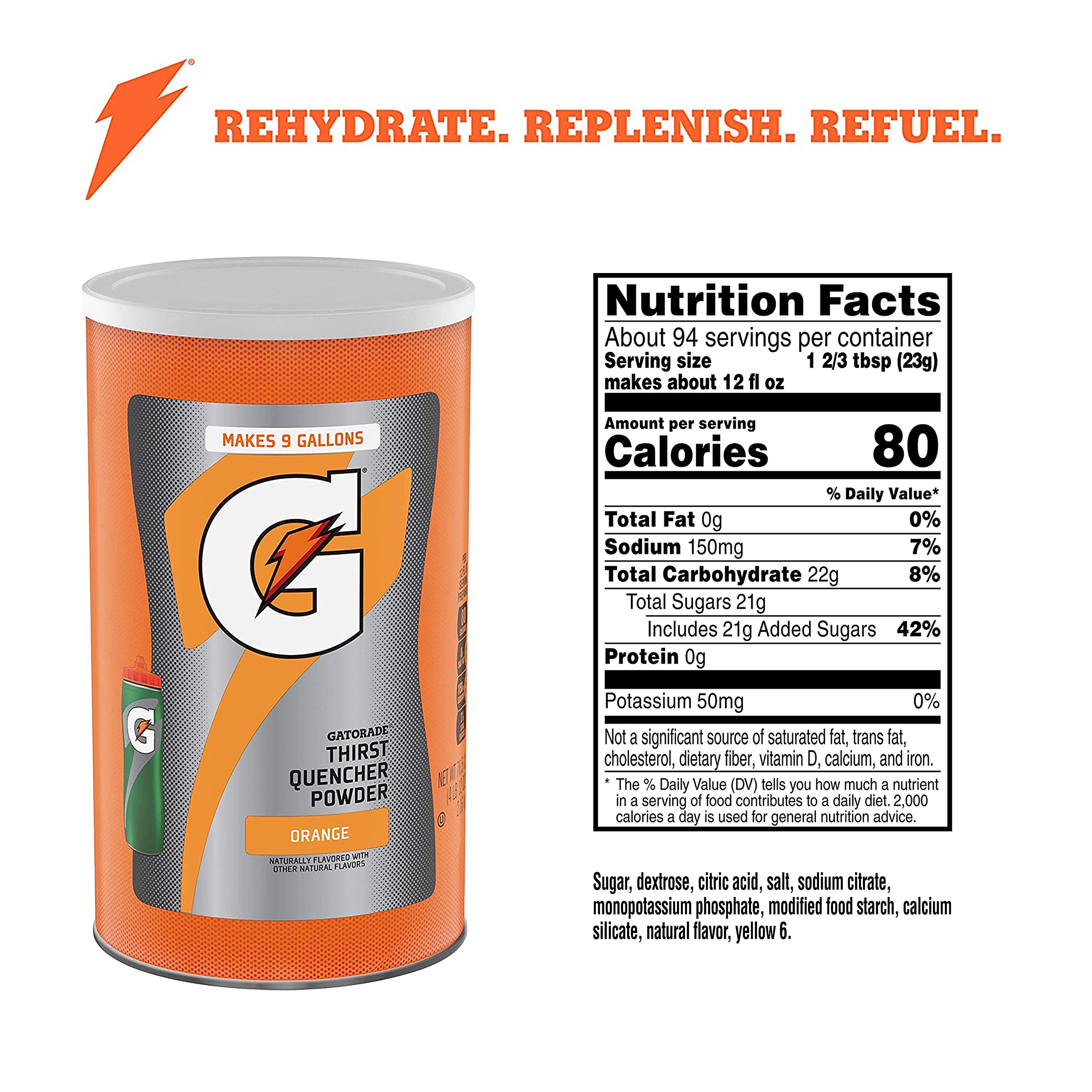 Gatorade Thirst Quencher Powder, Orange, 76.5 oz Pricepulse