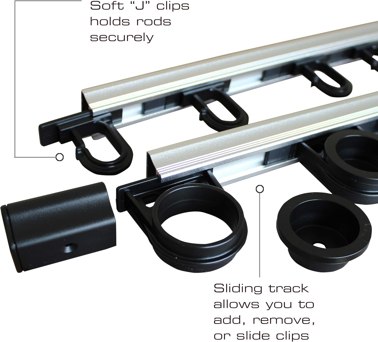 Rush Creek Creations 3-in-1 Aluminum 10 Fishing Rod Storage Wall/Ceiling Rack: Sports & Outdoors